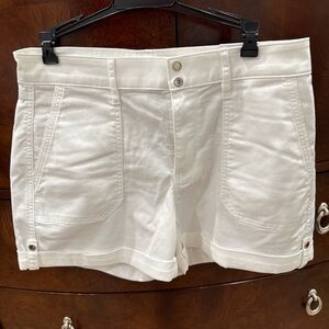 White House Black Market High Waist White Shorts